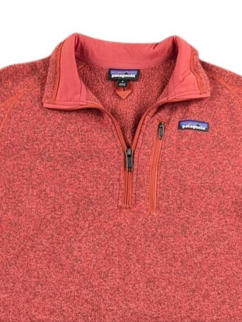 Patagonia Better Sweater 1/4 Zip Fleece Pullover Coral Heather Men's Small
